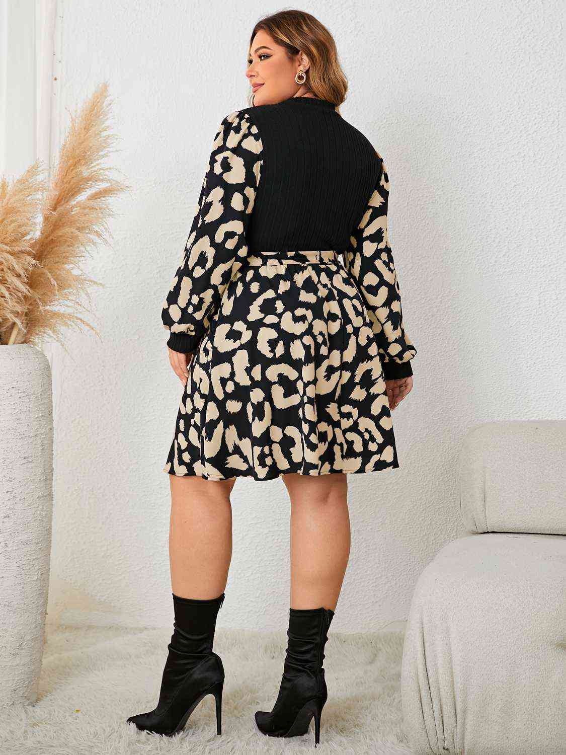 Plus Size Splicing Dress - KAISERINC