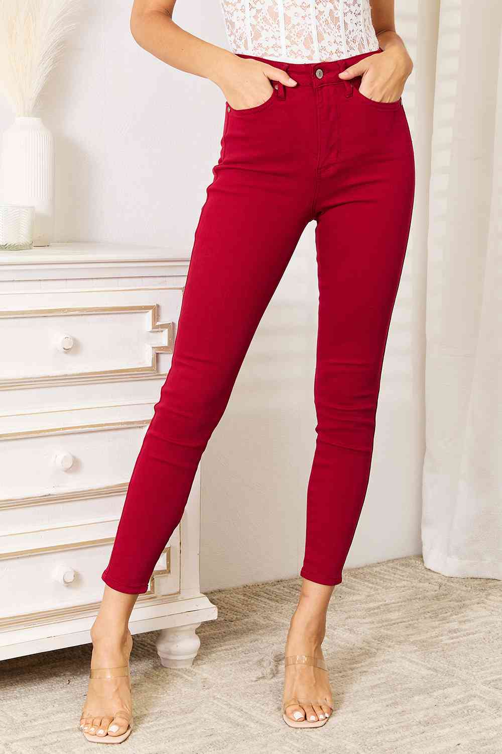 Judy Blue Full Size High Waist Tummy Control Skinny Jeans - KAISERINC