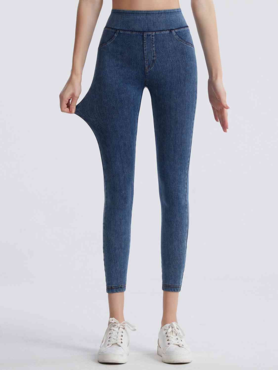 Wide Waistband Sports Leggings - KAISERINC