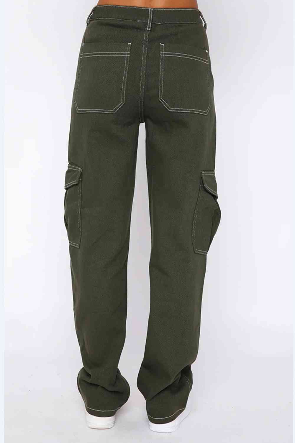 High Waist Jeans with Pockets - KAISERINC