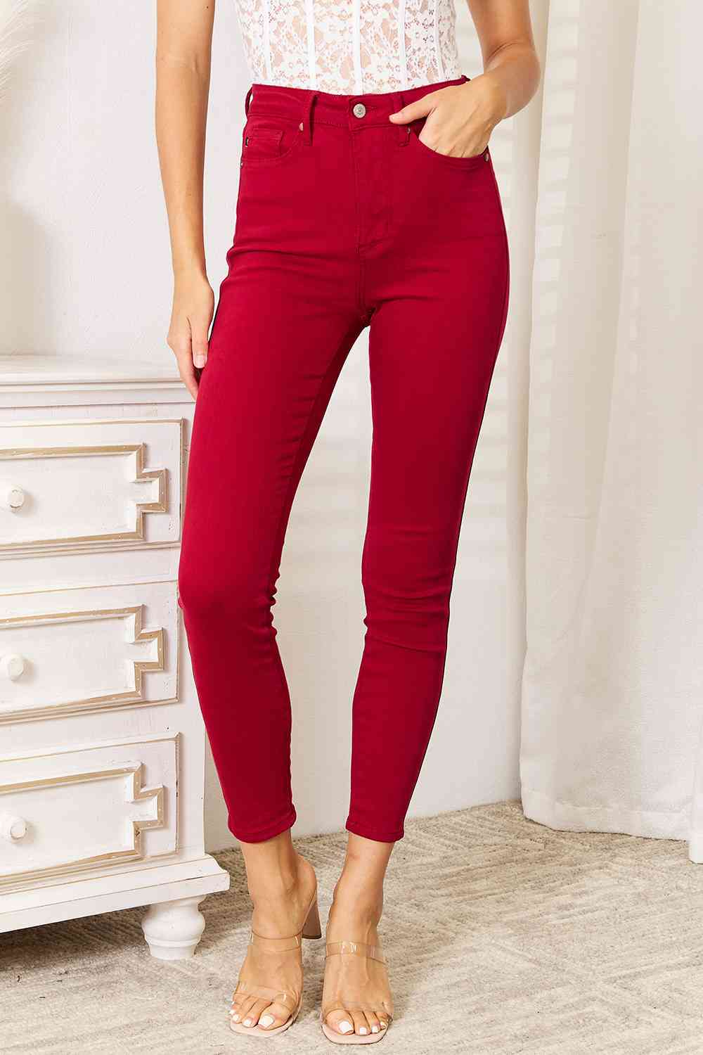 Judy Blue Full Size High Waist Tummy Control Skinny Jeans - KAISERINC