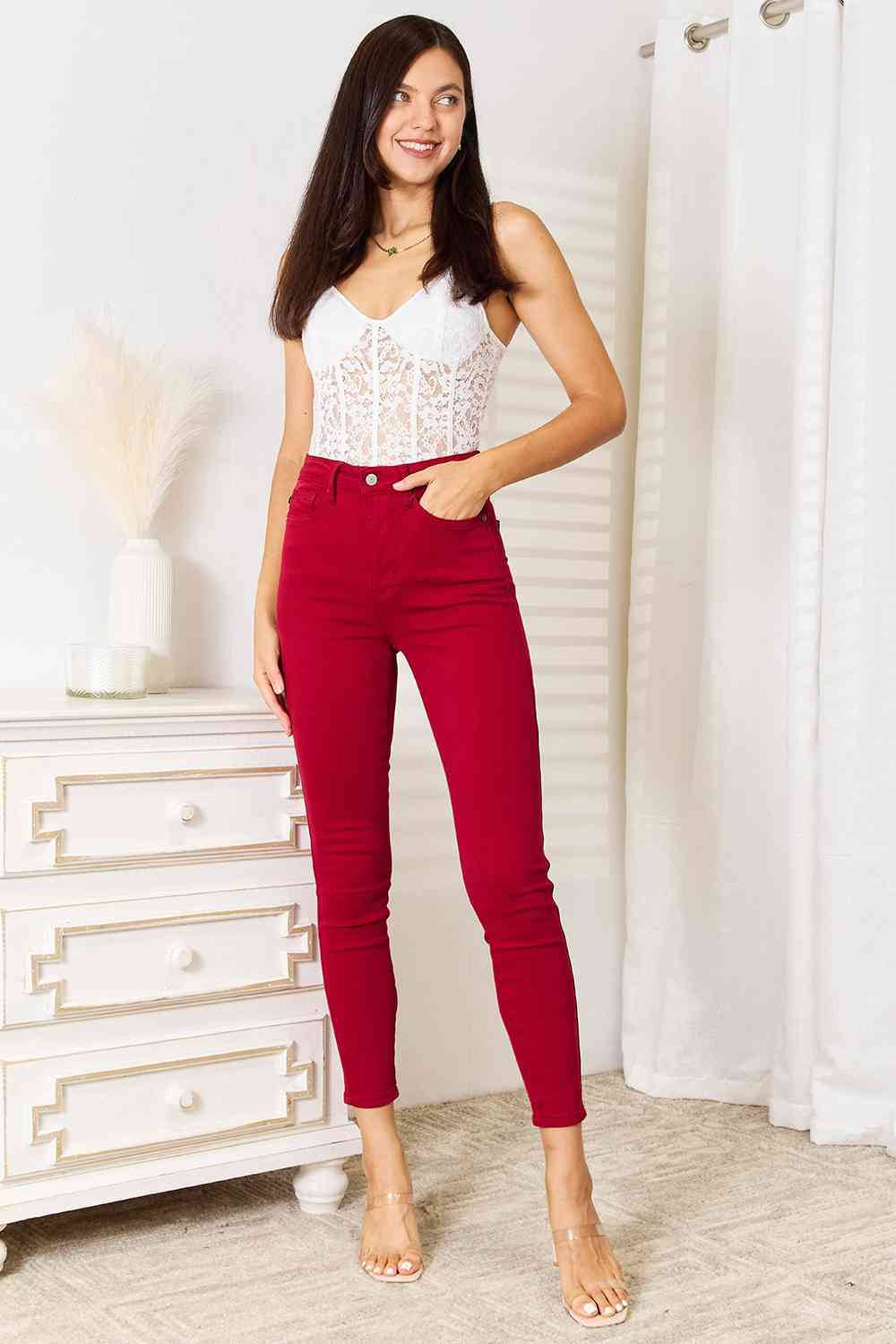 Judy Blue Full Size High Waist Tummy Control Skinny Jeans - KAISERINC