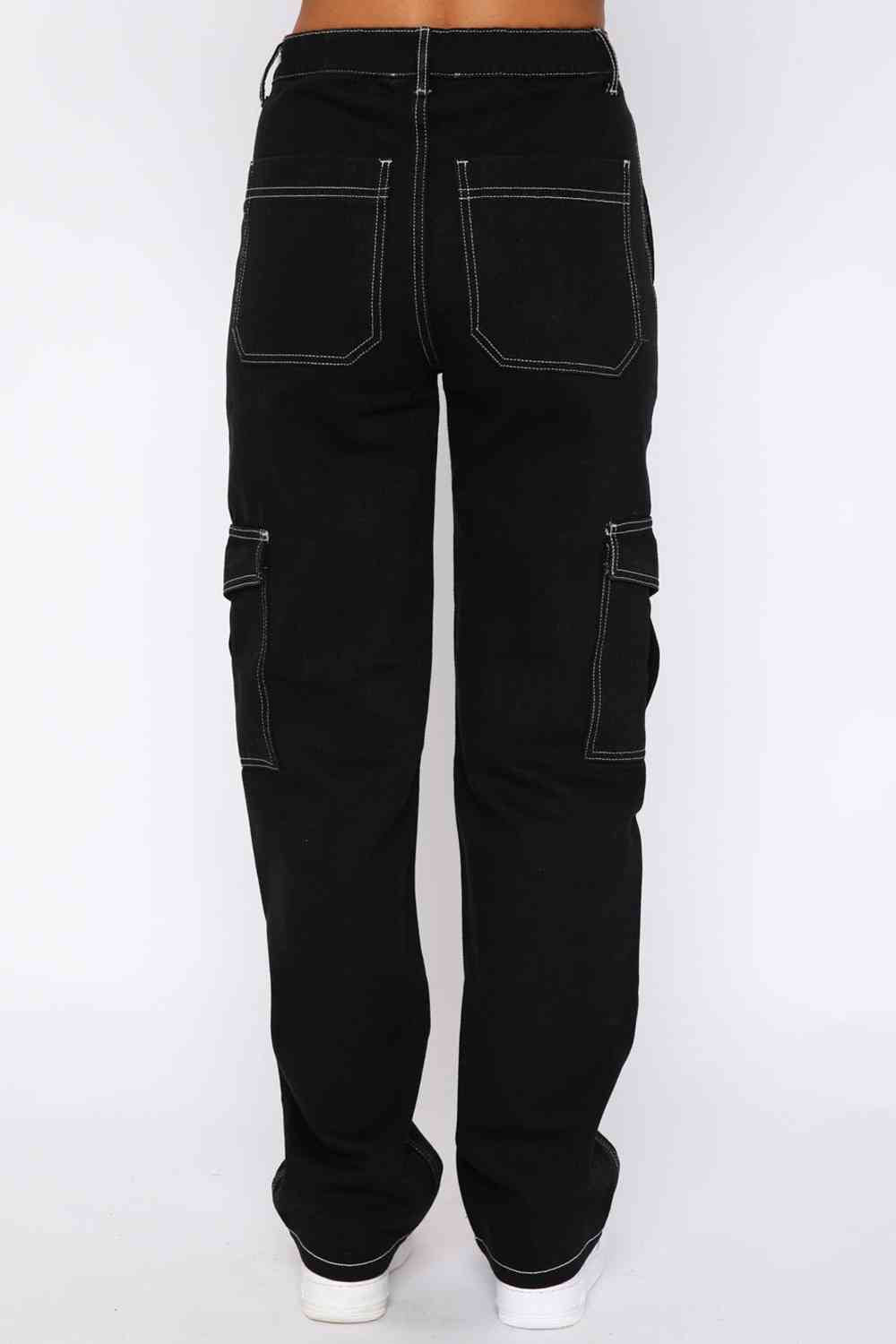 High Waist Jeans with Pockets - KAISERINC
