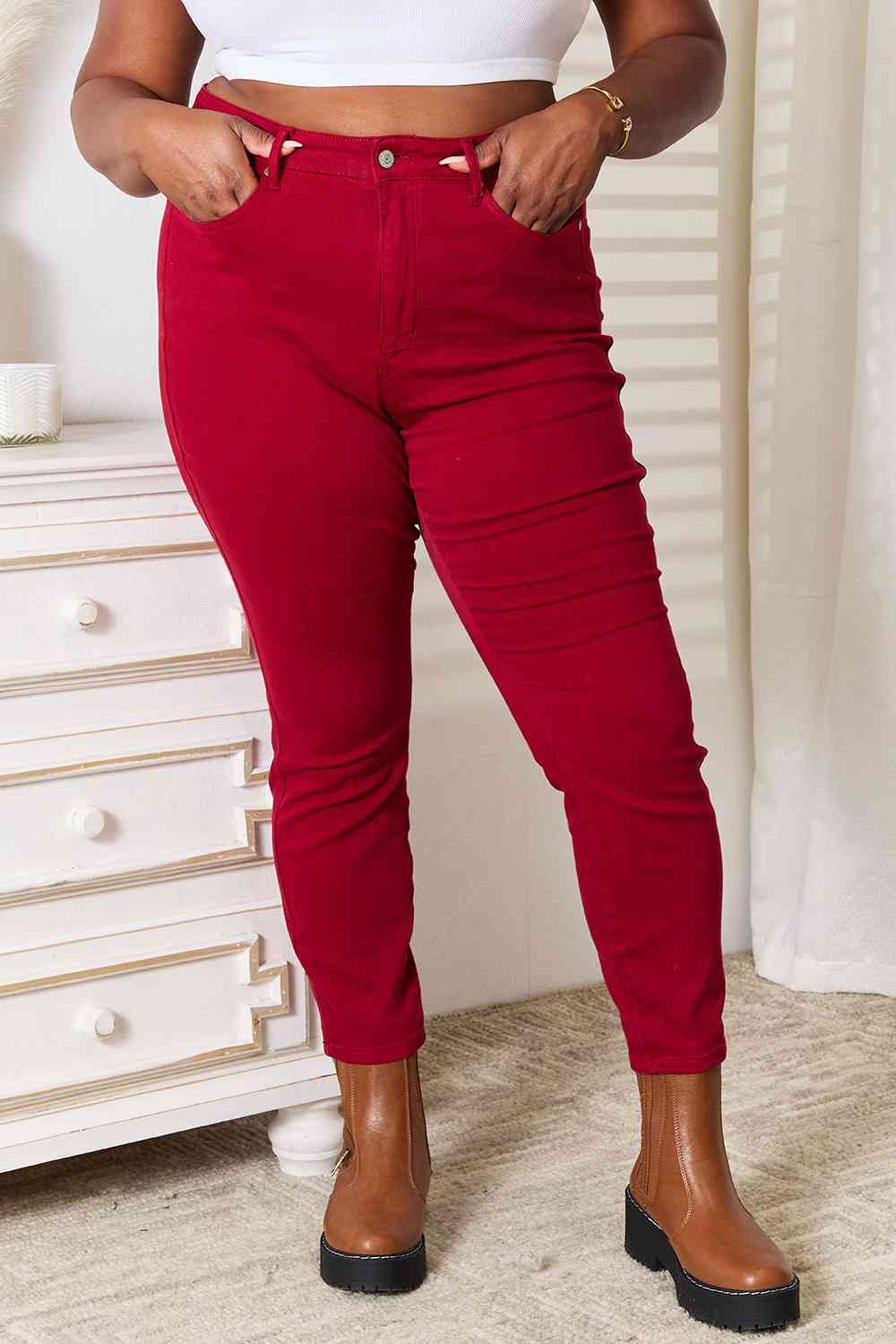 Judy Blue Full Size High Waist Tummy Control Skinny Jeans - KAISERINC