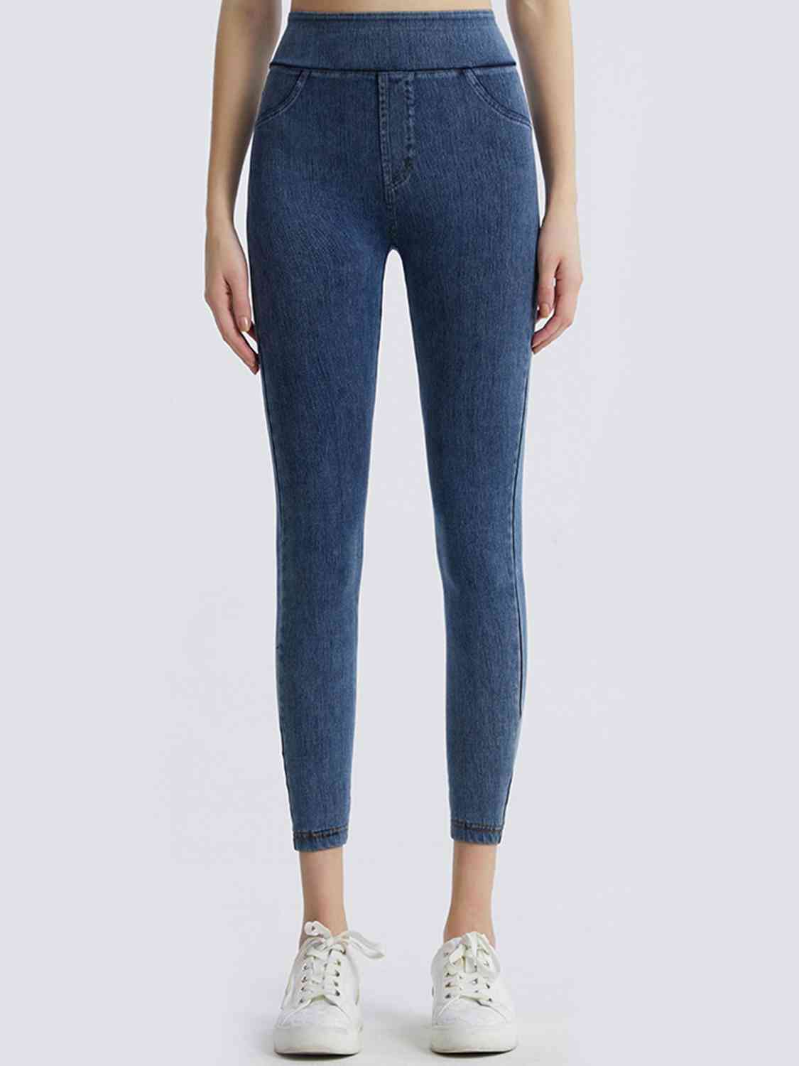 Wide Waistband Sports Leggings - KAISERINC