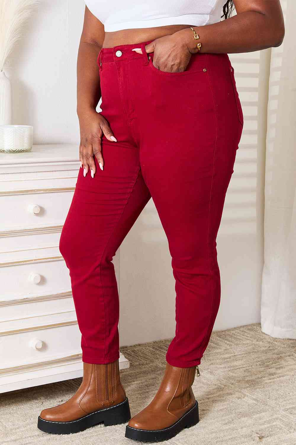 Judy Blue Full Size High Waist Tummy Control Skinny Jeans - KAISERINC