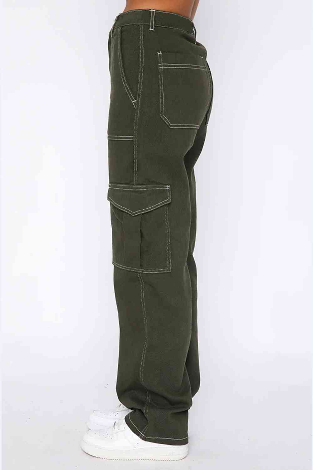 High Waist Jeans with Pockets - KAISERINC