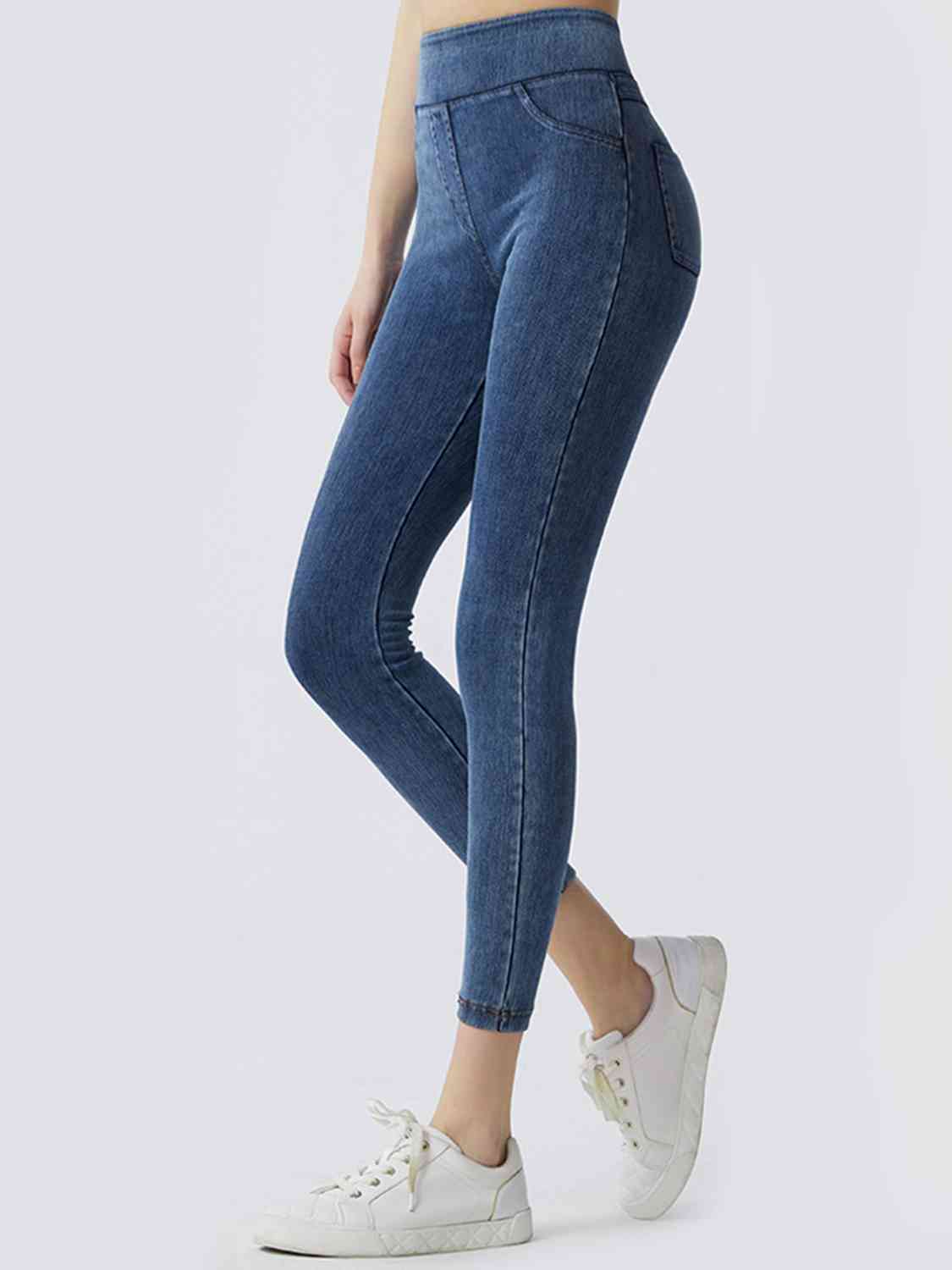 Wide Waistband Sports Leggings - KAISERINC
