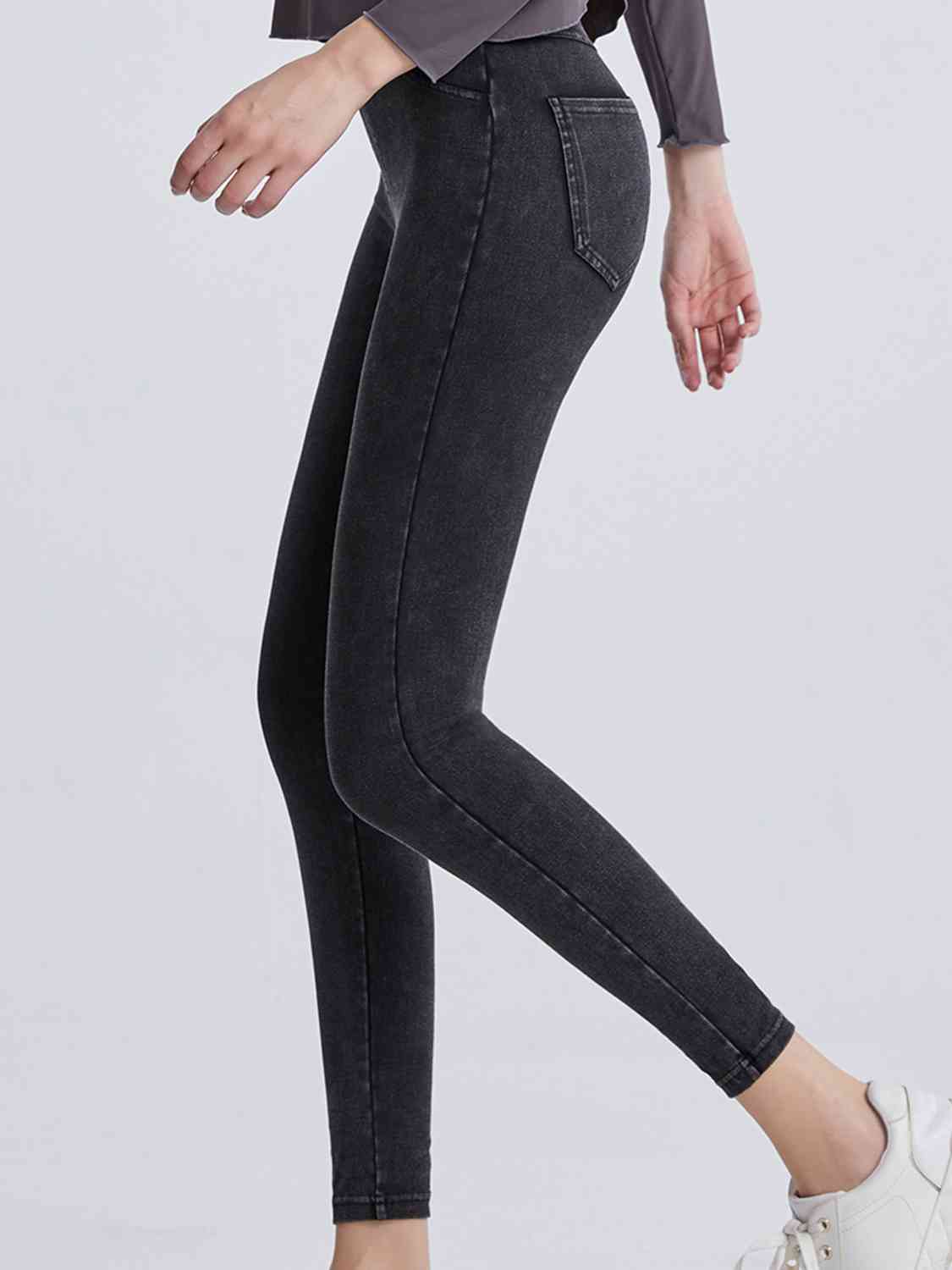Wide Waistband Sports Leggings - KAISERINC